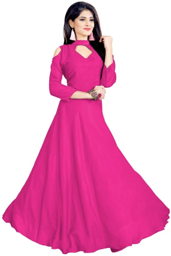 Buy REYANS Women Gown Pink Dress ...